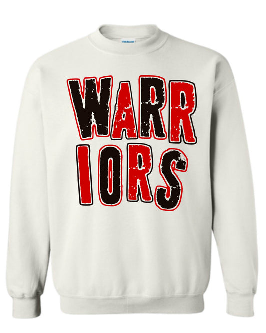 Distressed Red & Black WARRIORS
