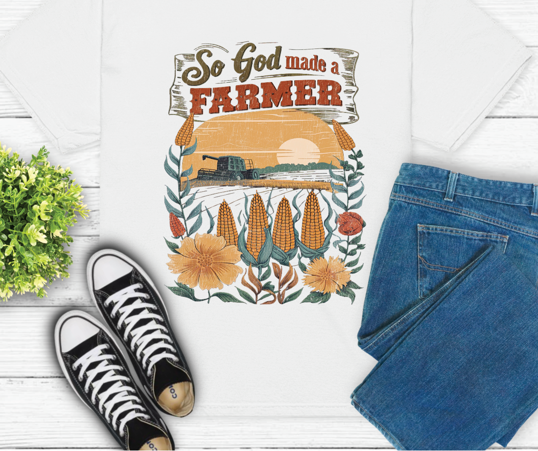 So God Made A Farmer- Dark Print Back